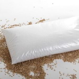 Abwaschbares Lagerungskissen mit BIO-Dinkel-Füllung für Pflege und Therapie, ideal zur sicheren Positionierung und zur Entlastung von Druckstellen.