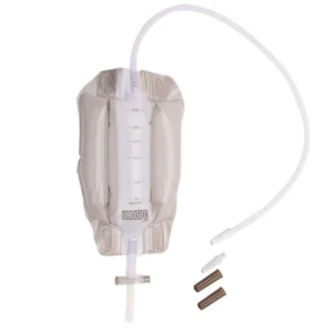 UROSID Beinbeutel 500 ml, steril mit 50 cm kürzbarem Schlauch, Tropfkammer und Ventil, hygienisch und komfortabel für Ober- und Unterschenkel.